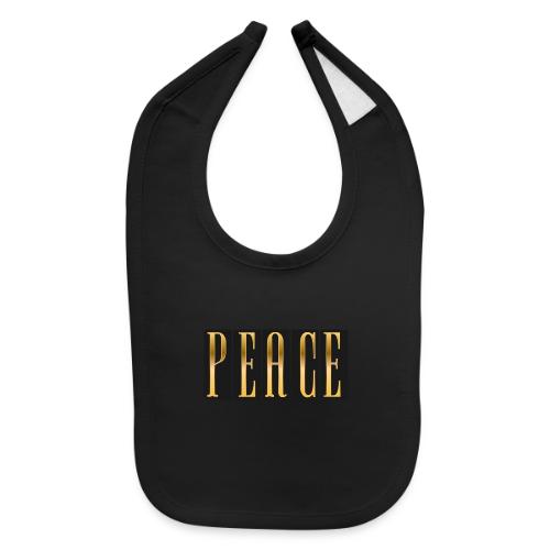 Peace in Gold - Baby Bib