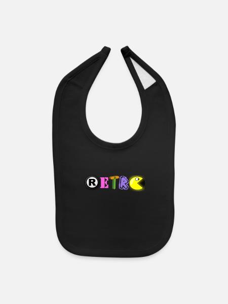 Retro - Baby Bib - black - Front