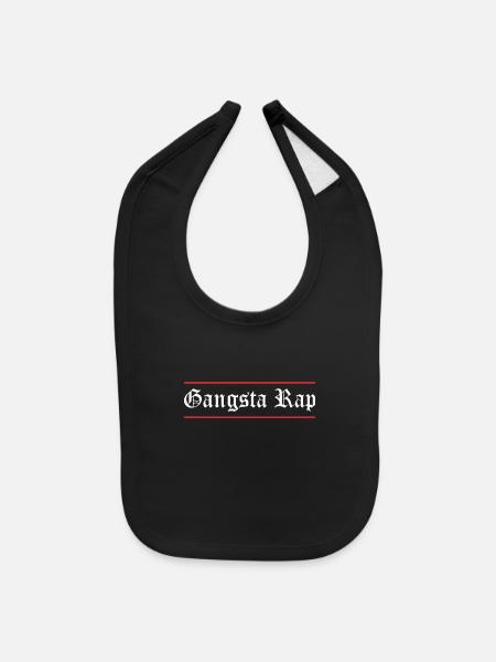 Gangsta Rap - Baby Bib - black - Front