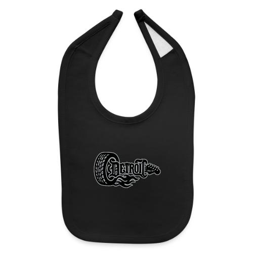 The D® - Detroit Wheel Guitar with Flames Blk Slvr - Baby Bib