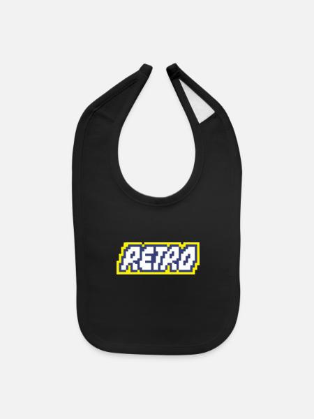 Retro - Baby Bib - black - Front