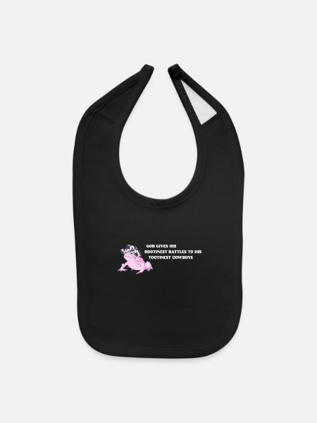 God Gives His Rootinest - Baby Bib - black - Front