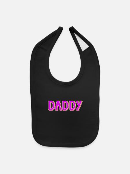 for daddies - Baby Bib - black - Front