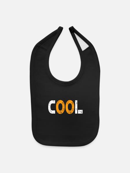 Cool modern and young - Baby Bib - black - Front