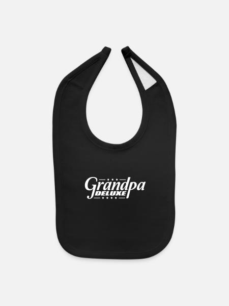 Grand-père de luxe Meilleur Super Grand-père Love Design - Bavette pour bébé - noir - Devant