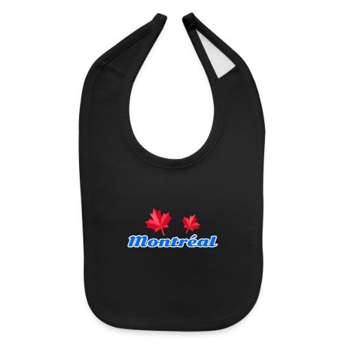 Montréal with two red maple leaves - Baby Bib