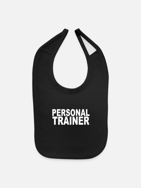 Personal trainer - Baby Bib - black - Front