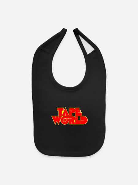 Tape World 80s - Baby Bib - black - Front