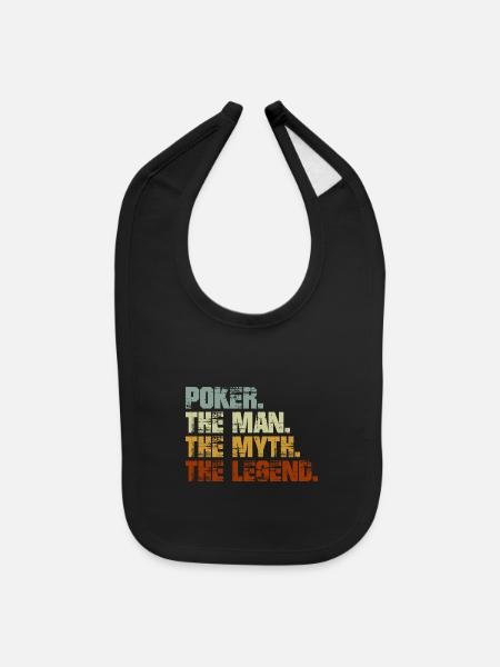 Poker - Baby Bib - black - Front