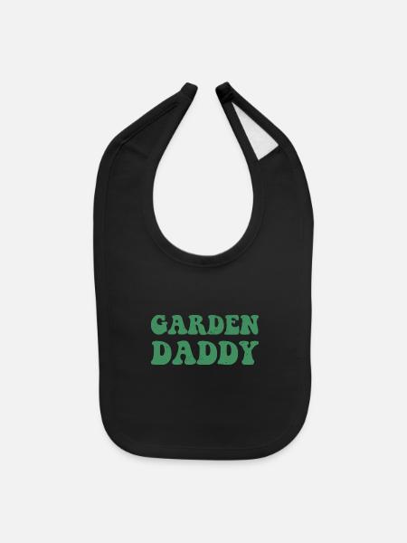 Garden Daddy - Baby Bib - black - Front