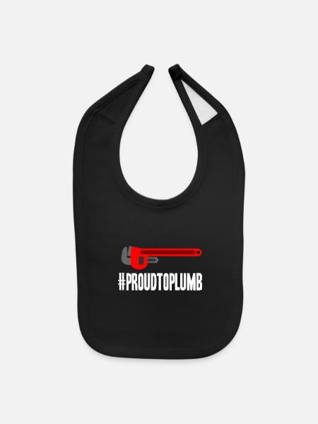 Proud To Plum - Baby Bib - black - Front