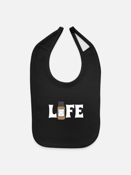 Loving The Oil Life - Baby Bib - black - Front