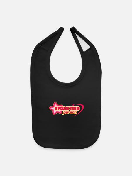 TRUSTED PERSON - Baby Bib - black - Front