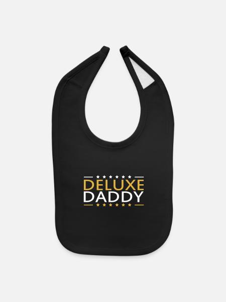 Papa Deluxe Meilleur Papa Cool Jamais Dans Le Monde Amour - Bavette pour bébé - noir - Devant