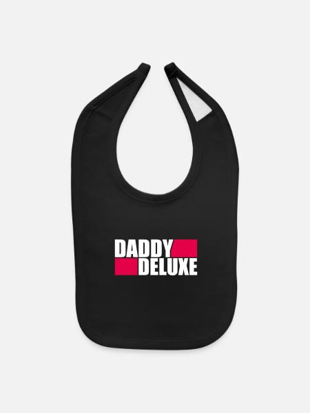 Papa Deluxe Meilleur Papa Cool Jamais Dans Le Monde Amour - Bavette pour bébé - noir - Devant