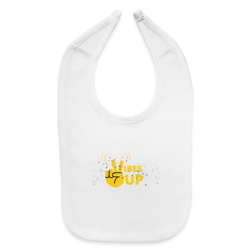 Vibrant Peace Vibes Up Design - Baby Bib