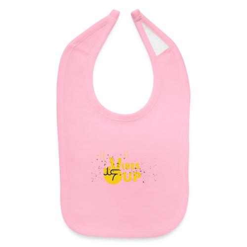 Vibrant Peace Vibes Up Design - Baby Bib