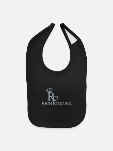Rich forever - Baby Bib - black - Front