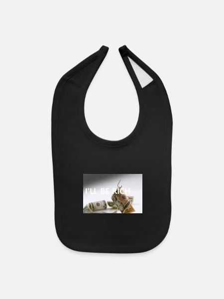 rich - Baby Bib - black - Front