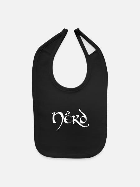 Nerd - Baby Bib - black - Front