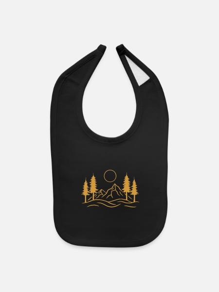 Wilderness Golden Version - Baby Bib - black - Front