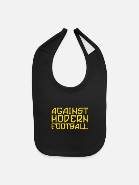 Against Modern Football - Baby Bib - black - Front