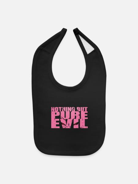 Pure Evil - Baby Bib - black - Front
