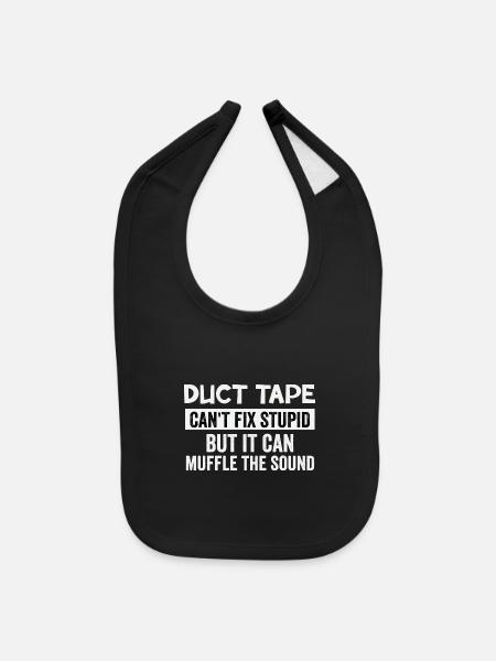 DUCT TAPE - Baby Bib - black - Front