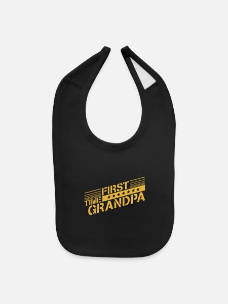 Première fois grand-père de luxe Meilleur super grand-père - Bavette pour bébé - noir - Devant