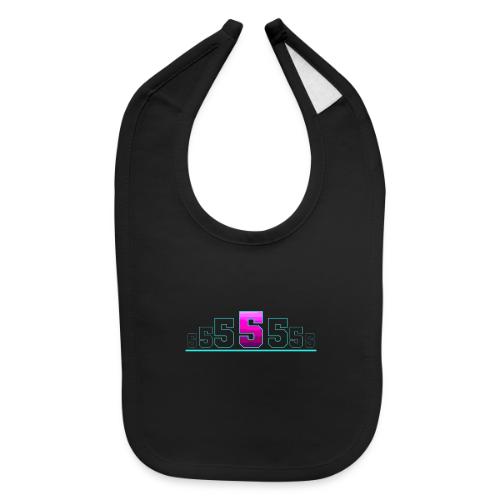 Number 5 in Magenta: Varsity Font - Baby Bib