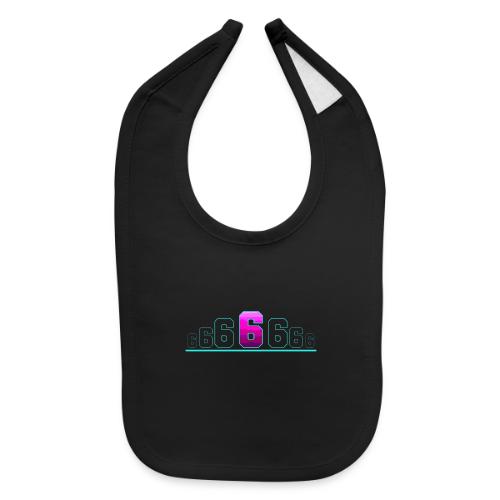 Number 6 in Magenta: Varsity Font - Baby Bib