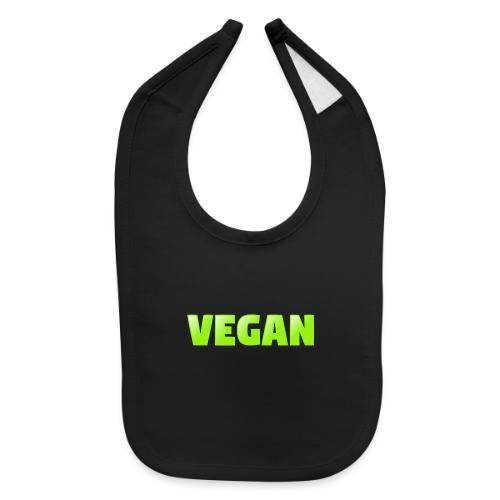 Vegan Bold Green Typography Design - Baby Bib