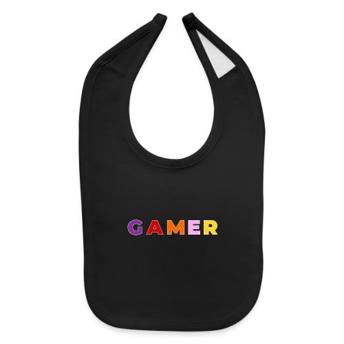 Multicolor GAMER Typography Design - Baby Bib