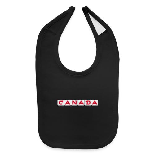 Canada, red letters on white background - Baby Bib