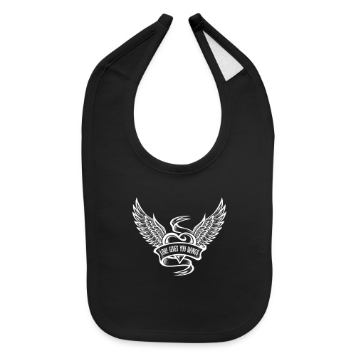 Love Gives You Wings, Heart With Wings - Baby Bib