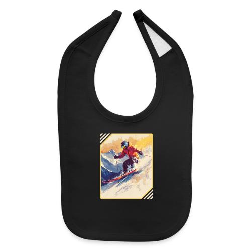 Skiing Through Snow Dreams - Baby Bib