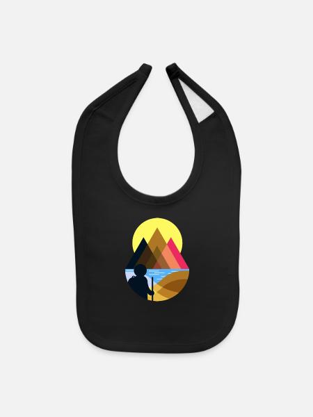 Hike Minimalism - Baby Bib - black - Front