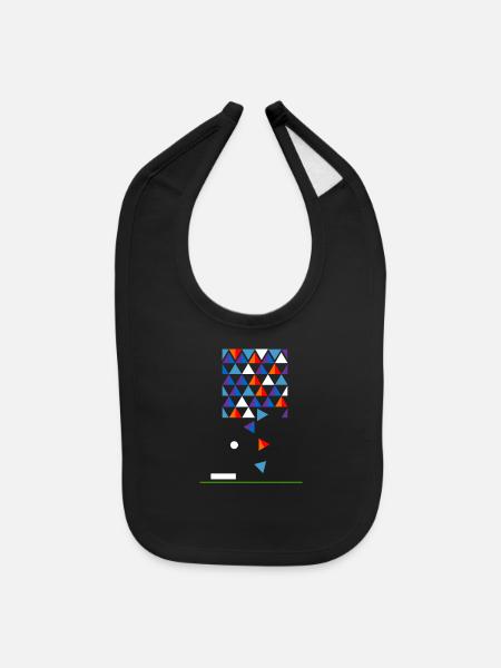 Triangles Arkanoid - Baby Bib - black - Front