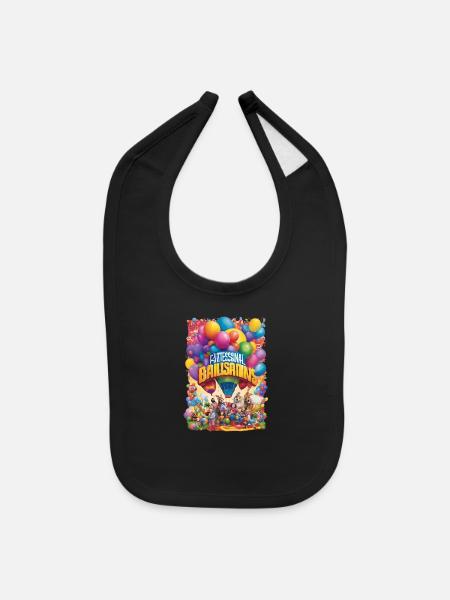 Professional Balloon Animals Artists Entertainers - Baby Bib - black - Front