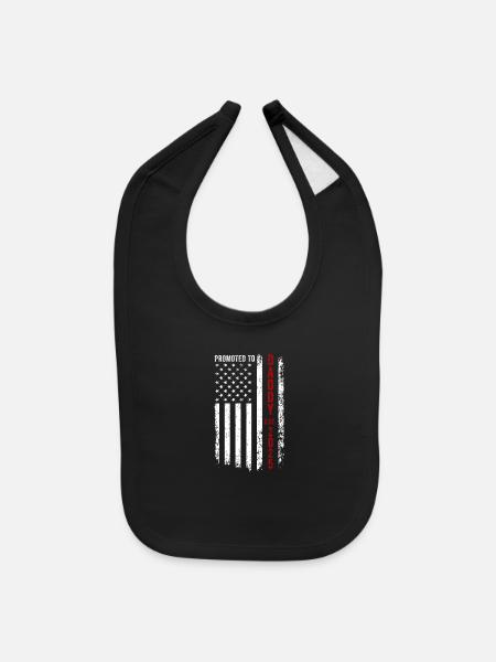 2025 Daddy To Be Promoted to Daddy - Baby Bib - black - Front