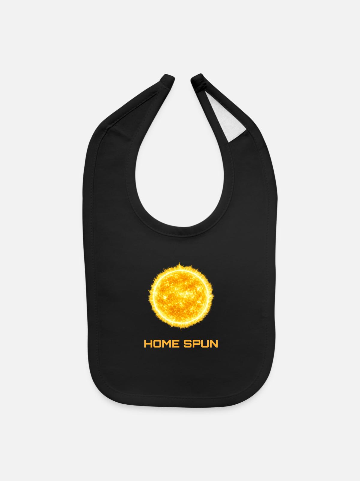 Sunburst Home Spun Solar T-shirt - Baby Bib - black - Front