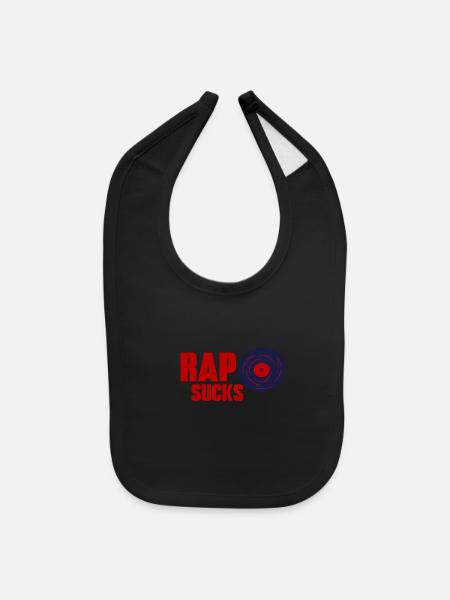 Rap Sucks - Baby Bib - black - Front