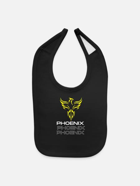 Black Modern Phoenix - Baby Bib - black - Front
