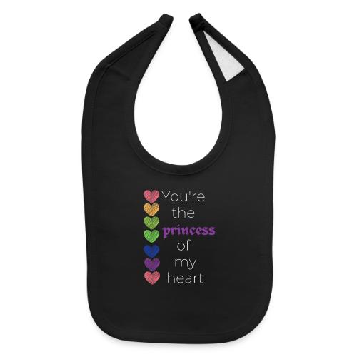 Princess of My Heart (white text) - Baby Bib