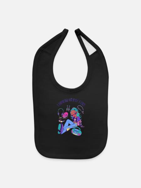 Modern lady - Baby Bib - black - Front