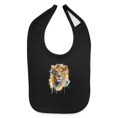 Watercolor Lion Portrait - Baby Bib