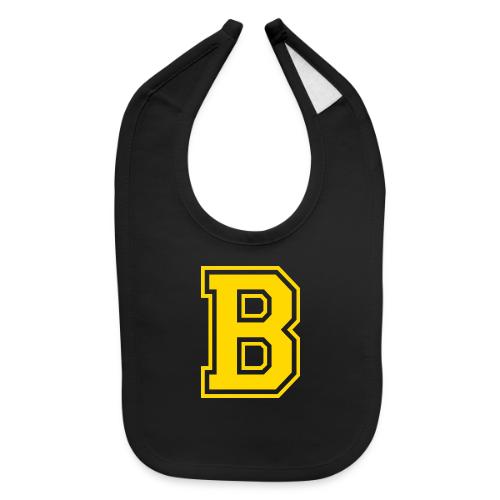 Letter B – Capital Athletic Alphabet Monogram - Baby Bib