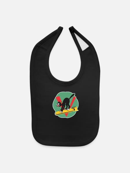 553rd Bomb Squadron 386th Bomb-Group - Baby Bib - black - Front