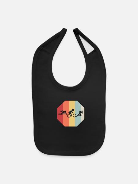 Triathlon - Baby Bib - black - Front