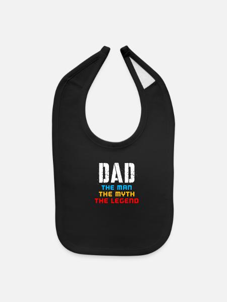Fathers day fathers day fathers day fathers day - Baby Bib - black - Front